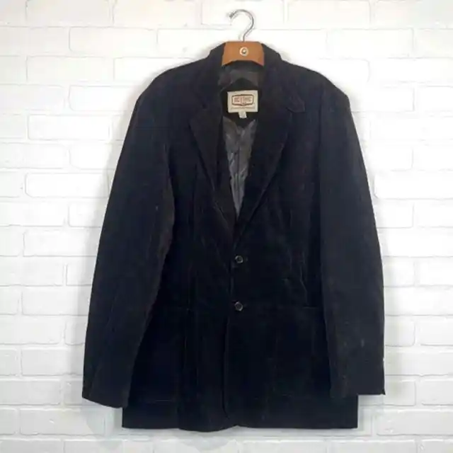 Vintage 90’s Whimsygoth Dark Academia Black Cotton Blazer Jacket XL