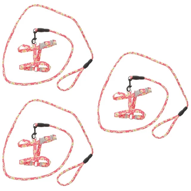 3 piezas mazo de cables para gatos cómoda mascota de lino cuerda ajustable