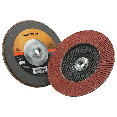 Cubitron Ii™ Flap Disc 967a, 7 In, 60 Grit, 5/8-11 Arbor, 8,600 Rpm, Type 27 3M™