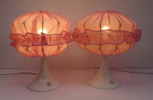 Paar kultige Nachttischlampen Lampe 60er Tulipfuß Leuchte mid century design TOP