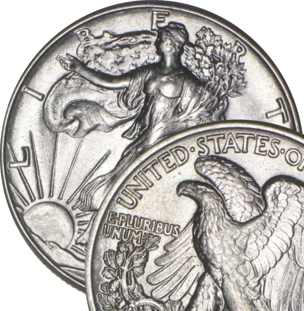 Choice BU - 1935 Walking Liberty Half Dollar - 90% Silver - Uncirculated Unc