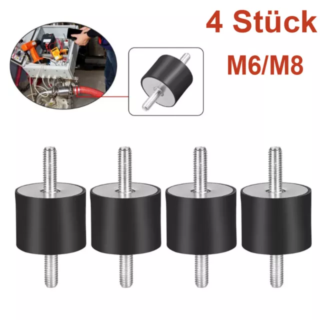 4 Stück Gummi Stoßdämpfer Anti Vibration Gummilager/Halter mit M6/M8 Gewinde