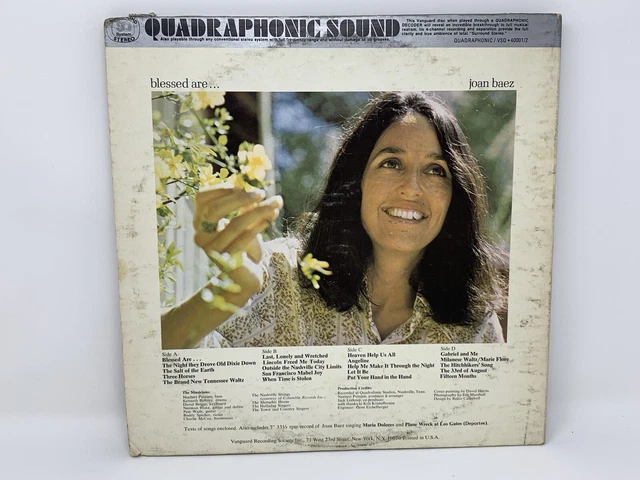 JOAN BAEZ Blessed Are VSQ40001 Quadraphonic 2xLP Vinyl 2