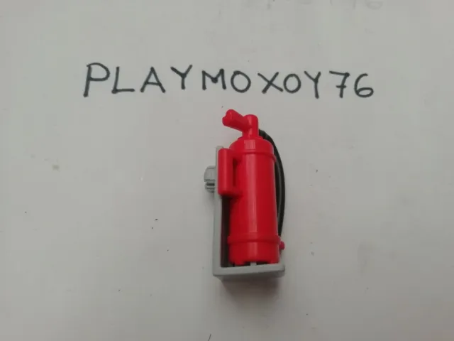 Playmobil. Negozio Playmoxoy76. Estintore Con Supporto Estintore.