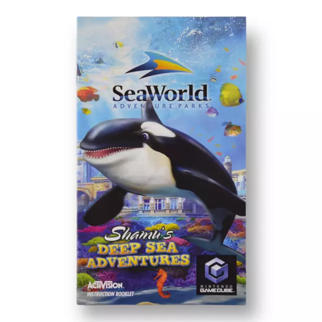 Shamu's Deep Sea Adventures Nintendo GameCube MANUAL ONLY! Instruction Booklet