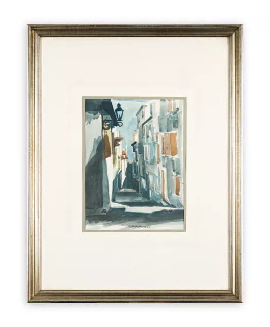 GUALTIERO MOCENNI (Pola, Istria 1935) Quadro Dipinto Acquerello Opera del 1955