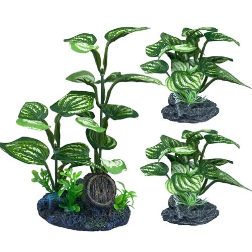 FAUX SILK ARTIFICIAL Aquarium Plants for Betta Fish Tank Plants Plastic