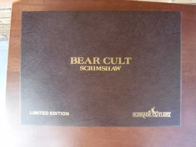 Vintage Schrade Bear Cult Scrimshaw sheath ONLY Lock Back Folding Knife