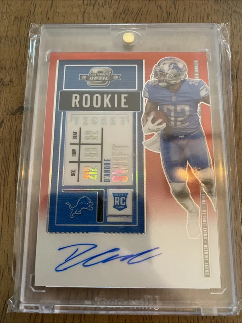 2020 Contenders Optic D'Andre Swift Rookie Ticket Red Auto  #/199 Lions
