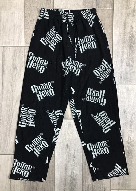 GUITAR HERO SLEEP Pajama PJ Lounge Pants Mens Size Small 28 30 Black White Logo 18.19 PicClick