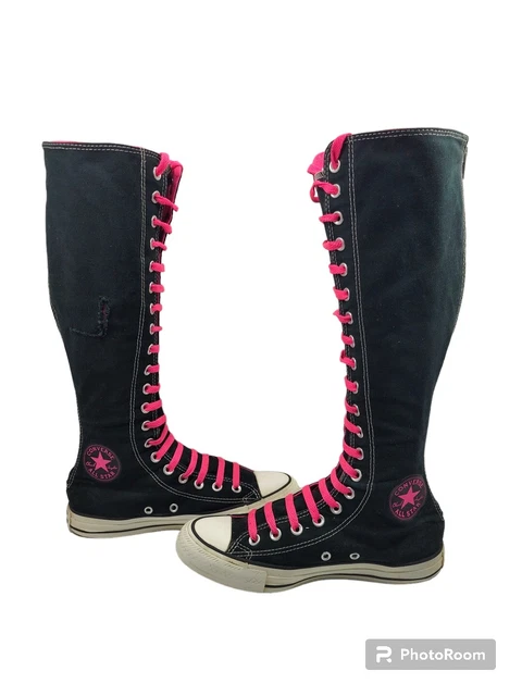 Knee high converse pink top