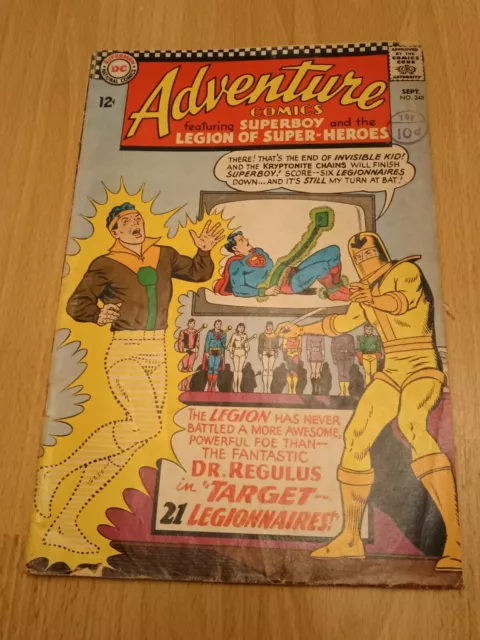 Adventure Comics #348 (Sept 1966, DC) Superboy and the Legion of Super Heroes