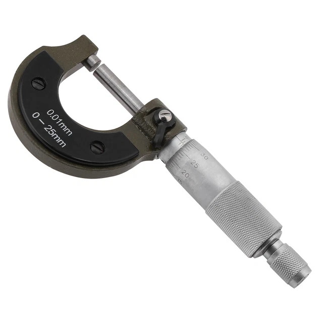 1pc High Outside Micrometer Thickness Gauge 0-25mm Measuring Range