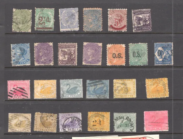 Australia  States  nice  lot  of  used stamps