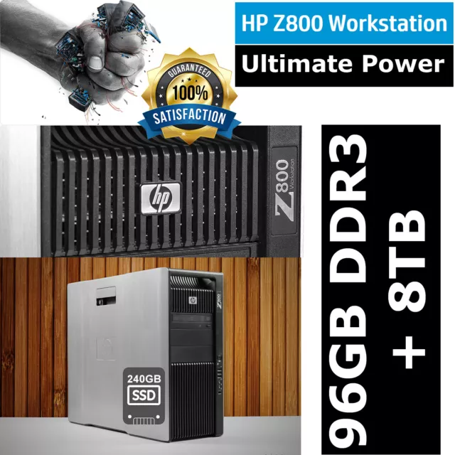 HP Workstation Z800 Xeon X5670 12 núcleos 2,93 GHz 96 GB DDR3 8 TB DISCO SAS + 240 GB SSD