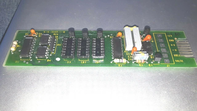 Texas Instruments TIL-312 LED display array on circuit board adapter circa 1985