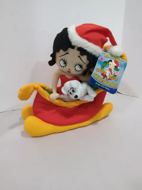 BETTY BOOP Sugarloaf Collection 2009 Merry Christmas Sleigh Ride Plush Doll Dog