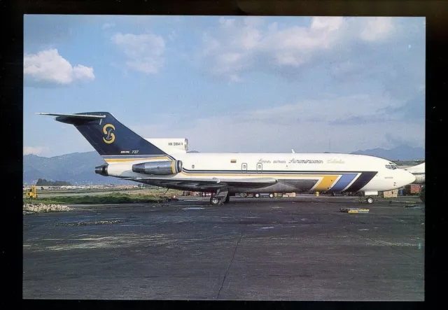 Aviation Airplane Airline postcard Lineas Aereas Suramericanas Colombia JJ 311