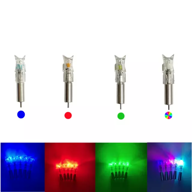 5Pcs Manual Archery Lighted Nock .299 LED Arrow Tail Crossbow Bolts Hunting Nock