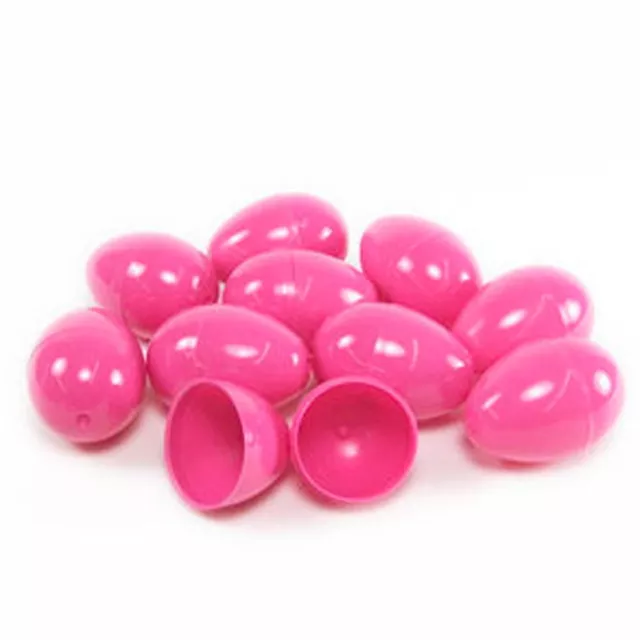 50 Empty Pink Plastic Easter Vending Eggs 2.25 Inch, Best Price, Fastest Ship!!