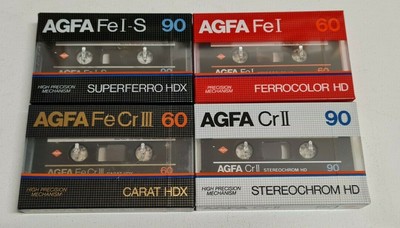 Agfa Fei 60 Vuoto Audio Cassette a nastro SIGILLATO NUOVO NOS 