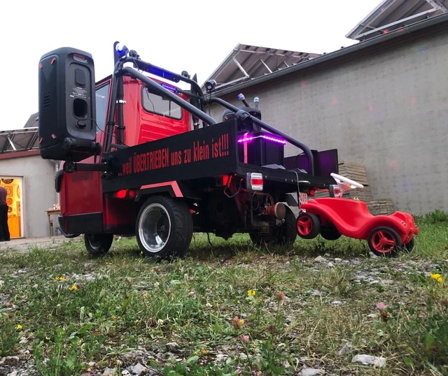 Piaggio Ape 50 TL6 Cross, Event, Komplettumbau, Disco-Ape, einzigartig