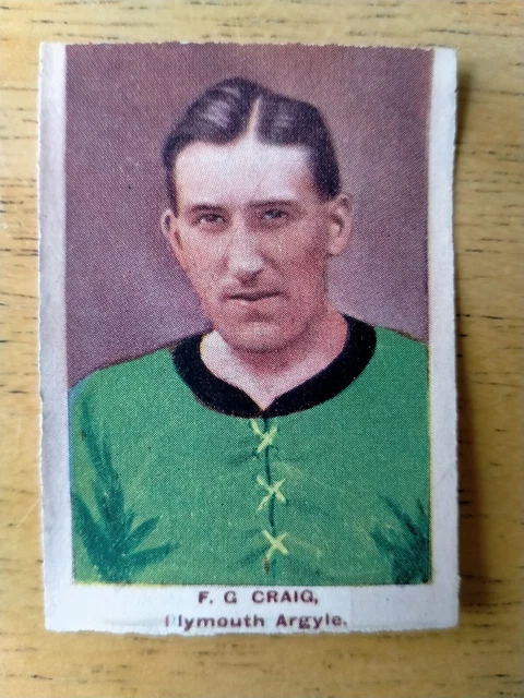 F. G. Craig Plymouth A DC Thomson Adventure Famous Club Colours & Players 1923