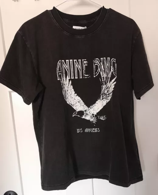 ANINE BING T-Shirt Lili Tee Eagle washed black M