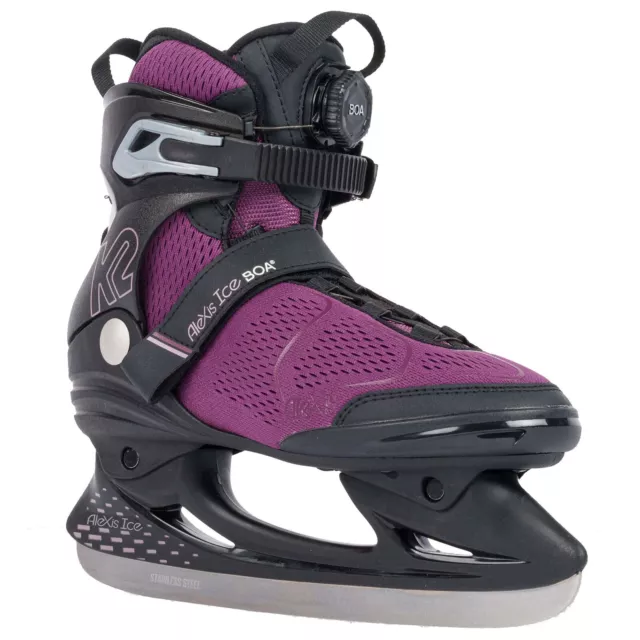 K2 Alexis Ice Skate Boa Damen-Eislaufschuhe Schlittschuhe Softboot Skates Lila