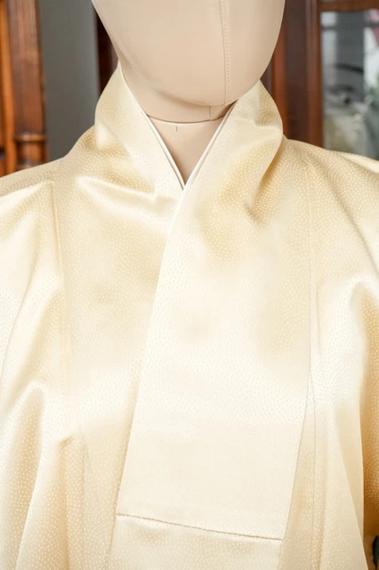 Dear Vanilla Japanese Silk Tomesode Kimono Women's Authentic Japan Vintage Mint 3
