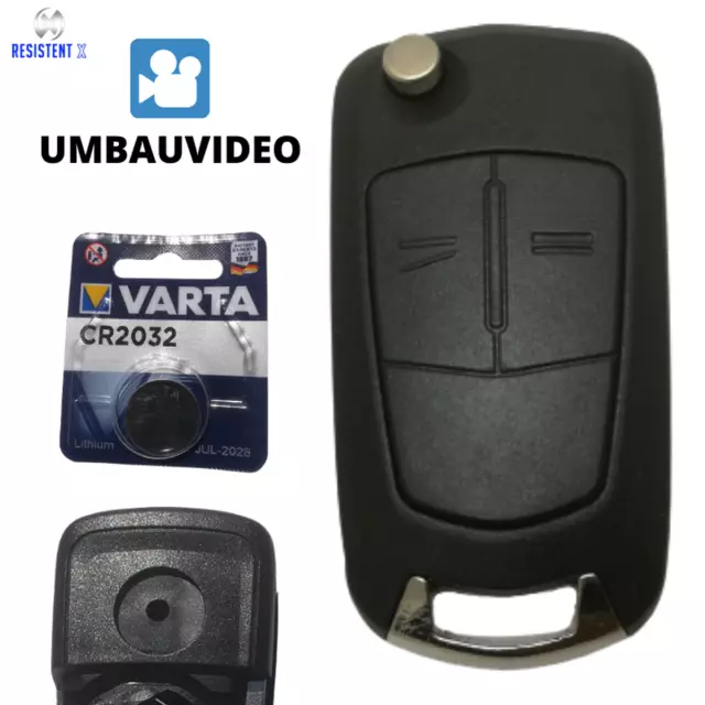 2 Tasten Schlüsselgehäuse Für Opel - Ersatz Auto Schlüssel Hülle