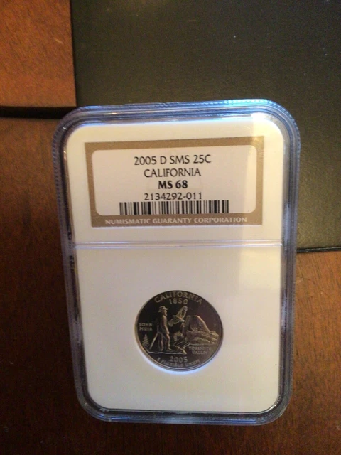 2005s SMS silver California quarter ngc MS68