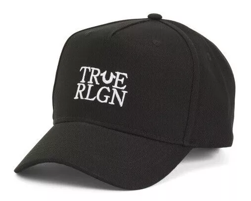 New True Religion Horseshsoe Baseball Snapback Hat Cap Black OSFM
