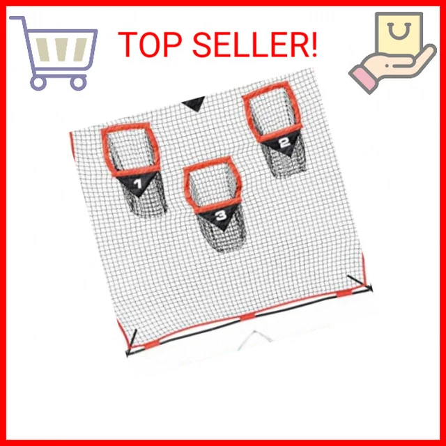 GoSports Football Trainer Throwing Net - Choose Between 8 ft x 8 ft or 6 ft x 6