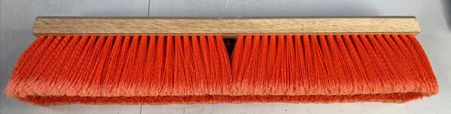 12 PACK Carlisle Flo-Pac 3610221824 18” Hardwood Push Broom Heads Juno Orange
