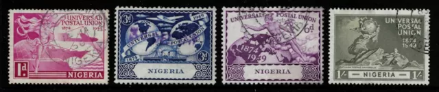 75th ANNIVERSARY OF THE UPU. NIGERIA SG64-67. GOOD TO FINE USED.