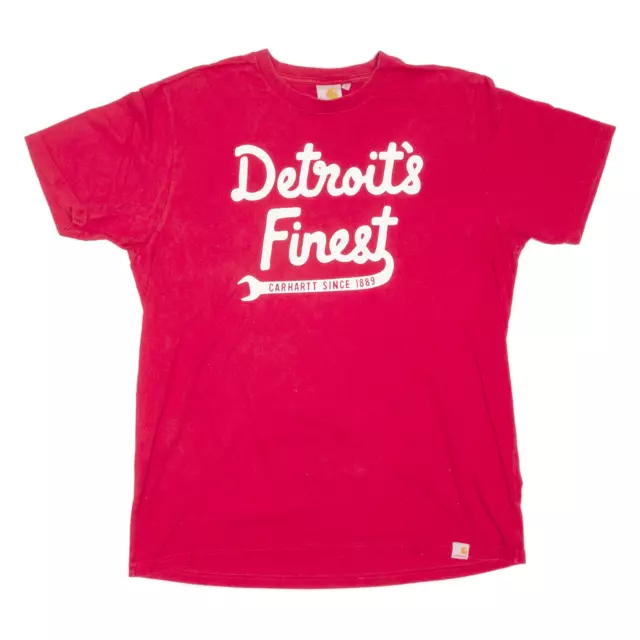 T-shirt CARHARTT Detroit's Finest rossa maniche corte da uomo L