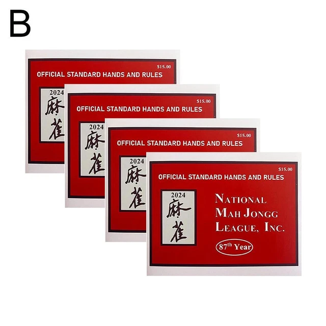 Confezione Da 4 Porta Carte Mah Jongg In PVC Antiriflesso Per Carta Americana 2025 Grandi Dimensioni