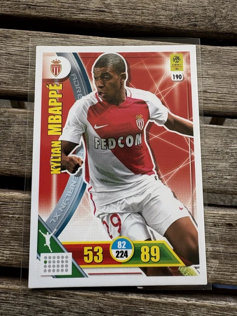 KYLIAN MBAPPE *RARE* FOIL Sticker Autograph Panini Foot 2017/18 2ND YEAR