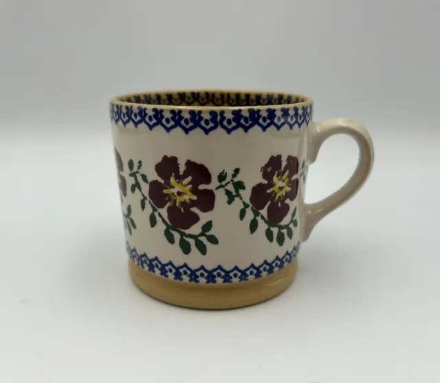 Retired Vintage Nicholas Mosse Pottery Ireland Old Floral Flower Mug Small