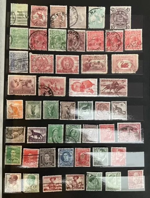 Australia ca. 130 Used Stamps and 11 from Australian States