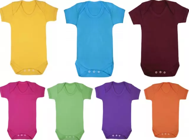 Baby Boys Girls Sleepsuits Babygrows Bodysuit Vests Cotton Playsuit 3,6,9,12,18M