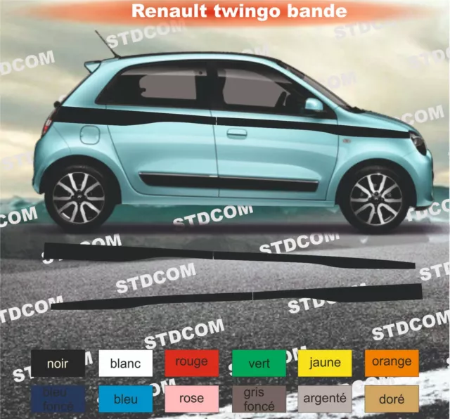 #100 - Renault Twingo - Bandes Stickers adhésifs décoration - couleur au choix