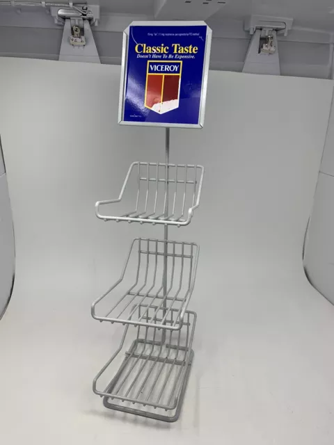 Vintage Viceroy Metal Cigarette Counter Display Rack  2000s 22” Tall RARE!