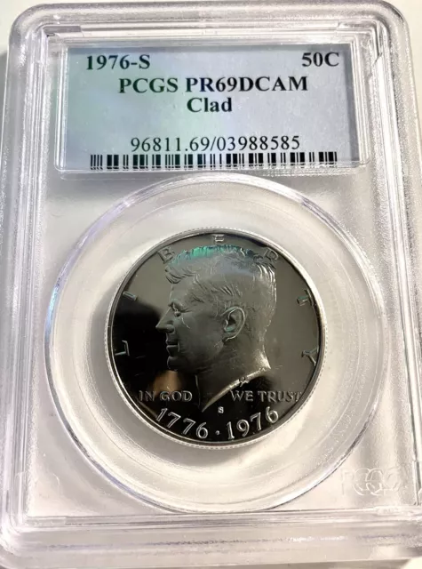 1976-S Clad Kennedy Half Dollar, PCGS PR 69 DCAM, Awesome Coin!