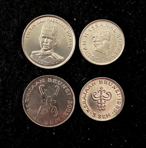 Brunei  2 Coins Set 5, 10 Sen UNC World Coins