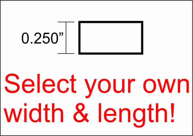 1/4" Aluminum Flat Bar **Select a Size** Plate Solid 6061 Extruded T6511 0.250"