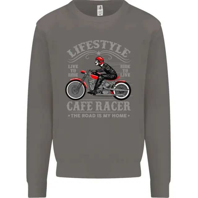 Felpa Maglione Lifestyle Cafe Racer Biker Moto da Uomo 3