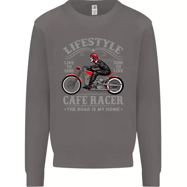 Felpa Maglione Lifestyle Cafe Racer Biker Moto da Uomo 3