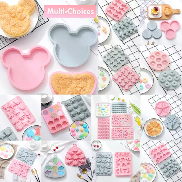 Chocolate Mould Cake Baking Jelly Cookies Mold Soap Wax Ice Cube Tray Silicone